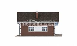 180-001-Л Проект двухэтажного дома с мансардным этажом, гараж, бюджетный дом из поризованных блоков, House Expert