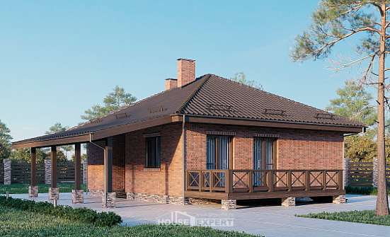 070-006-Л Проект одноэтажного дома, классический дом из блока Горно-Алтайск | Проекты домов от House Expert