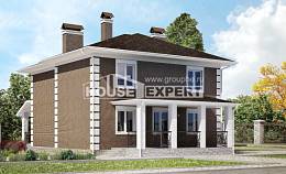 185-002-П Проект двухэтажного дома, современный дом из поризованных блоков Горно-Алтайск, House Expert