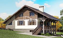 300-003-П Проект трехэтажного дома с мансардным этажом, гараж, просторный домик из кирпича Горно-Алтайск, House Expert
