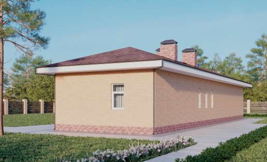 110-006-Л Проект бани из теплоблока Горно-Алтайск | Проекты одноэтажных домов от House Expert
