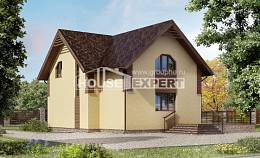 150-009-Л Проект двухэтажного дома мансардой, экономичный загородный дом из бризолита, House Expert