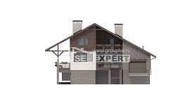 300-003-П Проект трехэтажного дома мансардой, гараж, современный домик из кирпича Горно-Алтайск, House Expert