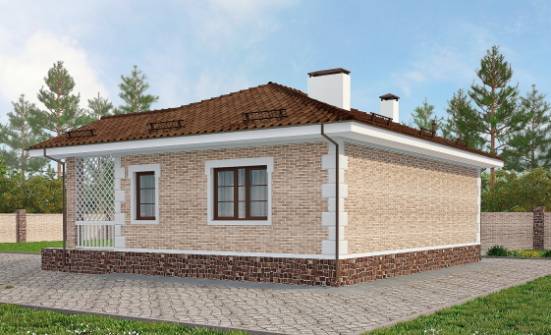 065-002-П Проект бани из кирпича Горно-Алтайск | Проекты одноэтажных домов от House Expert