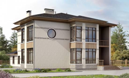 345-001-П Проект двухэтажного дома, огромный дом из блока Горно-Алтайск | Проекты домов от House Expert