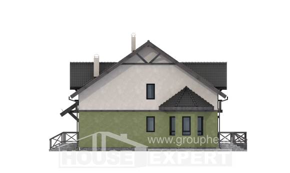 120-003-П Проект двухэтажного дома с мансардой, красивый домик из газобетона Горно-Алтайск, House Expert