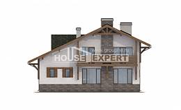 190-007-П Проект двухэтажного дома с мансардой, гараж, уютный дом из кирпича, House Expert