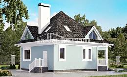 110-001-Л Проект двухэтажного дома мансардой, небольшой дом из теплоблока Горно-Алтайск, House Expert
