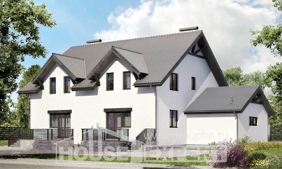 290-003-П Проект двухэтажного дома с мансардным этажом, классический дом из поризованных блоков Горно-Алтайск, House Expert