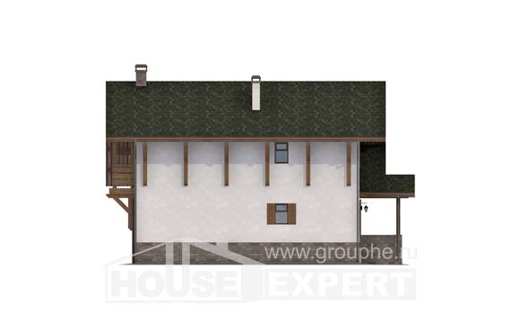190-007-П Проект двухэтажного дома с мансардным этажом, гараж, просторный коттедж из кирпича Горно-Алтайск, House Expert