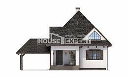 110-002-Л Проект двухэтажного дома с мансардным этажом, гараж, простой дом из блока Горно-Алтайск, House Expert