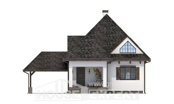 110-002-Л Проект двухэтажного дома с мансардным этажом, гараж, простой дом из блока Горно-Алтайск, House Expert