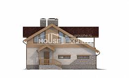 165-002-П Проект двухэтажного дома с мансардой, гараж, бюджетный дом из пеноблока Горно-Алтайск, House Expert