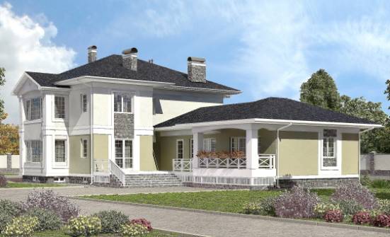 620-001-Л Проект трехэтажного дома и гаражом, огромный загородный дом из твинблока Горно-Алтайск | Проекты домов от House Expert
