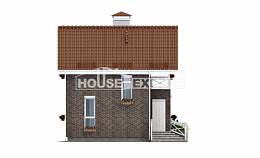 045-001-Л Проект двухэтажного дома мансардный этаж, миниатюрный дом из теплоблока Горно-Алтайск, House Expert