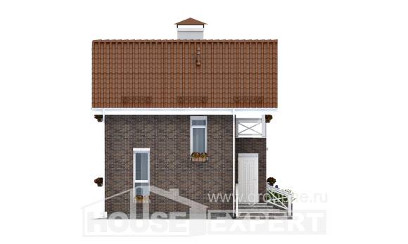 045-001-Л Проект двухэтажного дома мансардный этаж, миниатюрный дом из теплоблока Горно-Алтайск, House Expert