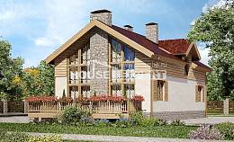 165-002-П Проект двухэтажного дома мансардный этаж, гараж, красивый домик из твинблока Горно-Алтайск, House Expert
